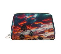 Range Blaze - Bolsa de maquillaje de piel para cosméticos, organizador de viaje