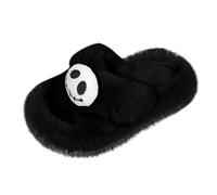 Range Chaussures Madera Pantuflas de punta abierta y suela gruesa para mujer, zapatillas de algodón, color liso, casuales, cómodas, para exteriores, zapatos de cuña cerrados invierno, Le Noir, 40 EU