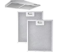 Range Hood Filters - Juego de 2 filtros de grasa metálicos para campanas extractoras, tamaño 320 x 260 mm. Filtro de grasa de malla metálica resistente para campana extractora.