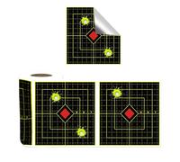 Range Targets Splatter, 100 Sheets 6-Inch Fluorescent Yellow Adhesive Stickers, Bright Reactive Shot Burst Paper for Indoor Precision Practice Airsoft Training