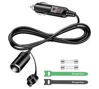 Range Tour Cable de extensión para encendedor de cigarrillos, 12 V-24 V, cable de extensión para encendedor de cigarrillos, 1,8 m, enchufe macho a hembra, cable de extensión resistente para coche con