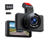Range Tour Dashcam Coche Delantero con Tarjeta SD 64G, 1080P FHD 3" Cámara integrada para Coche, Dashcam Auto con Gran Angular de 170°, visión Nocturna, WDR, grabación en Bucle