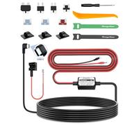 Range Tour Dashcam Hardwire Kit 4m USB-C, 12V-24V a 5V 2,5A Cargador de Coche Juego de Fusibles de Cable Duro con 4 Adaptadores de Corriente 3 Fusibles para cámaras de Tablero