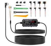 Range Tour Kit Hardwire Dashcam, LED & Protección Bajo Voltaje | 12-30V a 5V 3A (1A-2A), 4m/13ft, Estacionamiento 24H, 8 Adaptadores Fusib.