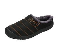 Range Zapatos Madera Zapatillas de los hombres calientan zapatos de piso de invierno para el deslizamiento de la casa interior de los hombres con algodón Bombas Verano Hombre, Le Noir, 42 EU