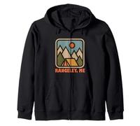 Rangeley Maine Northeast Mountains Outdoors Logo Sudadera con Capucha