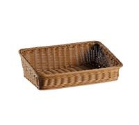 Rangement En Osier - Corbeille Naturelle | Panier Rectangulaire En Rotin Tissé À La Main | Rangement Fruits, Thé, Pain, Collation, Accessoire Cuisine, Pique-Nique, Boîte Cosmétiques, Décoration Maison