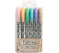 Ranger Tim Holtz-Distress Crayons Set 5 Juego de 5 lápices de Colores, Material sintético, Multicolor, 14 x 8 x 1.8 cm, 5