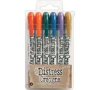 Ranger Distress Crayons Set 9 Tim Holtz-Juego de lápices de Colores (9 Unidades), no aplicable, Multicolor, 13.97 x 8.25 x 1.27 cm