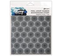 Ranger Simon Hurley Create. Cling Stamps 6"X6"-Stippled Circles, Corte de Corazón, Talla única