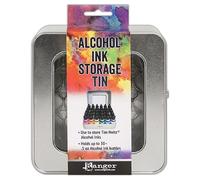 Ranger Alcohol Ink Storage Tin, Material sintético, Gris, 16 x 15.4 x 8 cm