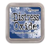 Ranger Tim Holtz Distress Oxide Dried Marigold-a 2x2 Raised Pad, with Water-Reactive Dye Ink Tinta, naranja, 7,6 x 7,6 cm