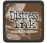 Ranger Tinta Mini Distress Walnut Stain. Tim Holtz M37, Manchas de Nogal, 0.75x1.5x1.5 Inches