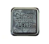 Rangers DIS-21643 Tinta Distress Ink Embossing Transparente. Tim Holtz 09, Negro