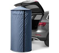 Rangland Tienda cambiadora para SUV - Fácil de desplegar con Ventosa para portón Trasero - Vestidor portátil para Camping, Playa, Ducha al Aire Libre o Inodoro - Incluye Bolsa de Transporte - Azul