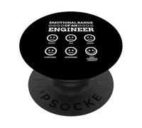 Rango emocional de un ingeniero Funny Engineering Faces Fan PopSockets PopGrip Adhesivo