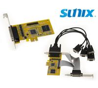 Rango Industrial Sunix - Tarjeta Pcie 4 Puertos Com RS232 + 1 Lpt - MIO5499A