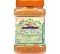 Rani Punjabi Shakkar (Polvo Gur Jaggery) Azúcar de Caña Crudo Sin Refinar Indio 17.5oz (1.1lbs) 500g Tarro de PET ~ Gluten Amigable | Vegano | No Omg | Producto Indio