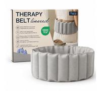 Ranji - Cinturón Térmico de Semillas de Lino para Microondas, Saco Térmico Lumbar Ajustable para Espalda, Abdomen y Cervicales, Calor y Frío, 102 x 17 cm, OEKO-TEX (Gris)