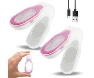 RANJIMA 2 unidades USB recargables LED Clip lámpara magnética luz de seguridad con 3 modos de luz para enfermera trotar niños mochila escolar camping recargable mini luz nocturna