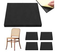 RANJIMA 4 placas de espuma adhesivas, 4 placas de espuma adhesivas, goma espuma EVA, negro, 100 x 100 x 20 mm, alfombrilla de espuma antideslizante para muebles, proyectos de bricolaje
