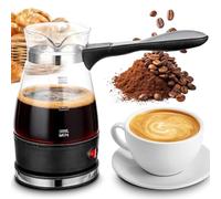 RANJIMA Cafetera turca eléctrica de 500 ml, 220 V, inducción, con mango, cristal cezve para café turco y moca, cafetera turca para el hogar, oficina, viajes