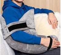 RANJIMA Cojín de hombro después de la cirugía con bolsillo para brazos, manguitos rotadores para dormir, almohada ortopédica para dormir de lado y espalda, cojín de alivio de hombros, alivio