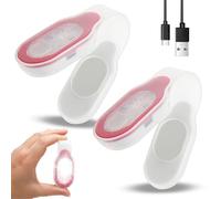 RANJIMA Luz nocturna de enfermería, 2 unidades de lámpara LED con clip, mini luz nocturna para enfermera, recargable por USB, linterna con clip en la ropa, luz de seguridad LED, mochila escolar para