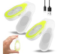 RANJIMA Luz nocturna de enfermería, 2 unidades de lámpara LED con clip, mini luz nocturna para enfermera, recargable por USB, linterna con clip en la ropa, luz de seguridad LED, mochila escolar para