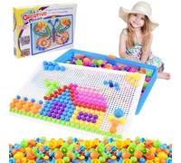 RANJIMA Mosaico Juego de Conectores para Niños, Mosaico Juguetes Educativos Juguetes para Niños Juguetes Creativos Niños Niñas Mosaico Bloques de Ensamblaje de Mosaico de Navidad Ideas