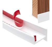 RANJIMA Perfil de embellecedor de zócalo de 5 m, para 15 mm, 16 mm, 17 mm de grosor de madera, para zócalos de cocina, color blanco, perfil de sellado con labio de sellado para zócalos de cocina