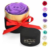 RANJIMA Rosa Eterna San Valentin Regalos Mujer, Flores Preservadas Regalo Cumpleaños Mujer, Rosas Eternas Natural Preservada Regalo Originales para Madres Novia Abuela Hermana Cumpleaños, Aniversario