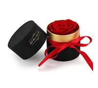 RANJIMA Rose Eterna Regalo Día de la Madre, Caja de Rosas con Rosas Infinity, Real Mini Caja De Rosas, Regalo con Flores de Rosa para Mama Mujer Romántica Rosa Regalo para Aniversario Cumpleaño