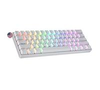 Ranked N60 Nova 60% | Teclado Mecánico Hotswap | 61 Teclas LED RGB Multicolor Retroiluminadas para PC/Mac Gamer | QWERTY EE. UU. (Blanco, Gateron Brown)