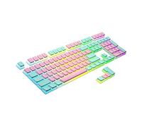 Ranked Pudding PBT Teclas | 112 Double Shot Diseño Translúcido ANSI EE. UU. e ISO | Perfil OEM para Teclado Mecánico para Juegos RGB (Miami Vice)