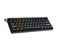 Ranked S60 Supernova 60% | Teclado Mecánico Hotswap | 61 Teclas LED RGB Multicolor Retroiluminadas para PC/Mac Gamer | QWERTY EE. UU. (Negro, Gateron Optical Black)