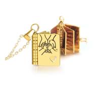RANKEEF My Little Star Book Collar - My Incredible Daughter Book Necklace Daughter Gifts from Dad Mom Mother Adjustable Silver 18k Gold Jewelry Openable with 6 Pages Gifts of Love, Acero inoxidable