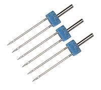 Rankomu Accesorios de costura de acero inoxidable, agujas dobles, paquete de 3, 4 mm, accesorios para máquina de coser para enhebrar y enganchar puntadas