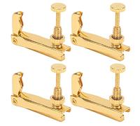 Rankomu Afinadores finos de violín de 3/4?4/4, 4/4, 4 piezas, afinadores finos de violín, reemplazo de herramienta de cuerda de violonchelo de 3/4 y 4/4, dorado, accesorios de instrumentos