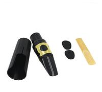 Rankomu Boquilla de plástico para saxofón tenor, plástico con tapa, hebilla de metal, parches de lengüeta, cojines de 7 cm, acory de instrumentos musicales profionales