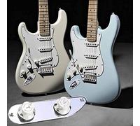 Rankomu Bridge - Repuesto de puente de guitarra con rosca plateada, compatible con guitarras Mustang y Jag J Master Style, construcción de metal