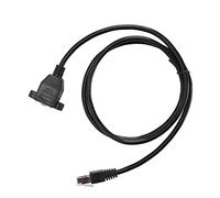 Rankomu Cable Ethernet largo RJ45 Cat6, cable LAN macho a hembra de 1 m con agujero de tornillo de base de fijación, compatible con divisor y extensor Ethernet
