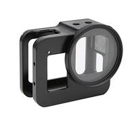 Rankomu Carcasa de aleación de aluminio negra de 52 mm con filtro UV, marco protector para Hero 8, jaula de marco de cámara deportiva, marco de cámara de movimiento