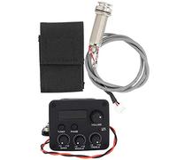 Rankomu Ecualizador de guitarra, preamplificador de guitarra, ecualizador de pastilla de 3 segmentos con pantalla LCD, acories de instrumentos musicales para un mejor control de sonido