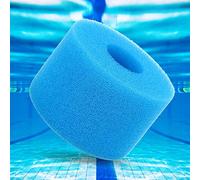 Rankomu Elemento de filtro de piscina lavable, columna de esponja concéntrica reutilizable para piscina, azul, equipo y piezas de piscina, se adapta a filtros de piscina estándar