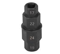 Rankomu Enchufe de eje hexagonal, herramienta de husillo de eje Allen hexagonal para motocicleta Llave de extracción de husillo de rueda delantera dedicada 17 19 22 24 mm(negro)