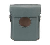 Rankomu Funda de transporte de piel sintética, bolsa vintage antiarañazos para cámara con correa para el hombro para impresora de smartphone Square Link, color verde oscuro