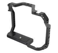 Rankomu Jaula para cámara R50, plataforma de video de aluminio con asa lateral y asa de transporte superior, agujeros de tornillo de 1/4 y 3/8 pulgadas, soporte de zapata fría, compatible con 5D Mark