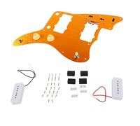 Rankomu Juego de golpeadores cargados, placa de arañazos precableada con placa trasera Scratclate, perla blanca, compatible con guitarras eléctricas