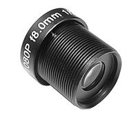 Rankomu Lente de placa CCTV HD 2.0MP 8mm M12, iris fijo F2.0, formato de imagen de 1/2.7 pulgadas, ángulo de visión de 25°, compatible con cámaras IP, M12 x P0.5